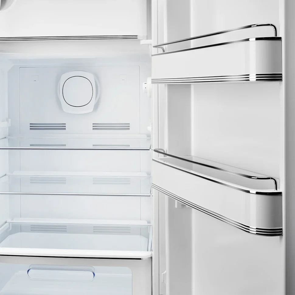 SMEG FAB28RYW6 Отдельностоящий однодверный холодильник, стиль 50-х годов, 60 см, желтый, петли справ